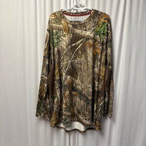 Realtree Mens Camo Long Sleeve Shirt Size 3XL 54-56 Lightweight Hunting Outdoor